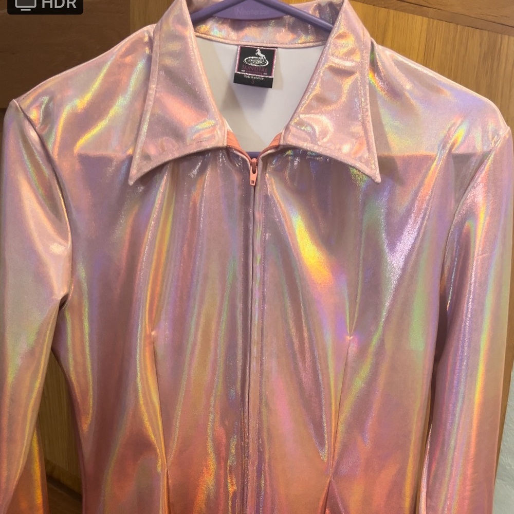 Sundial western show shirt Small Peach